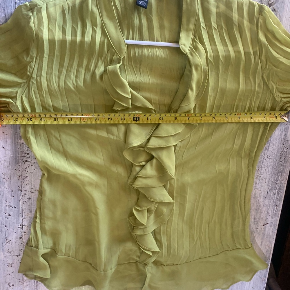 Style & Co. Light Green Ruffled Blouse - Picture 4 of 7